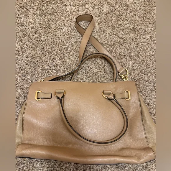 Michael Kors Tan Tote Purse - Authentic MSRP $398 - Picture 3 of 6